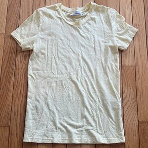 Hemp and Cotton Blend Butter Yellow T-Shirt